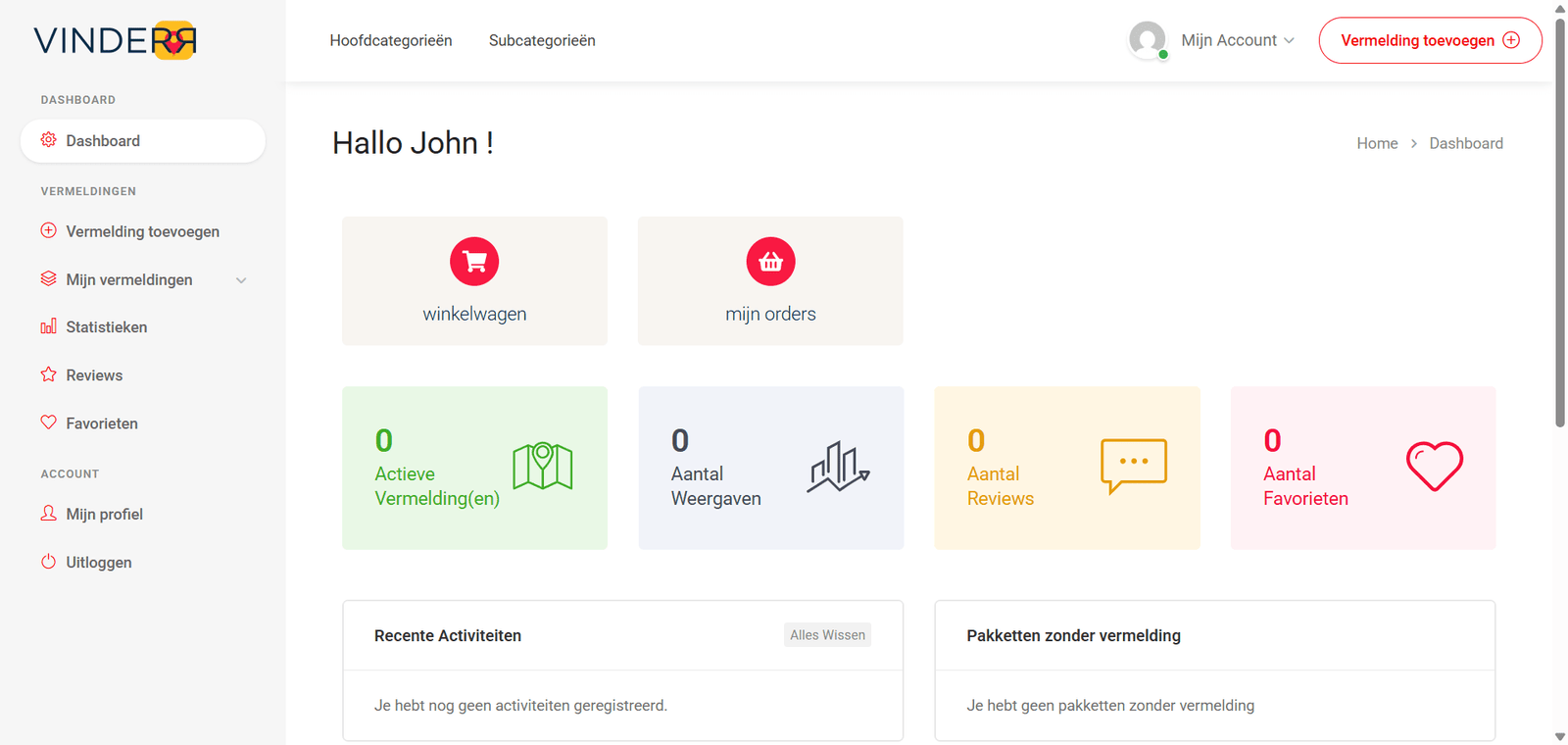 Bedrijf - Hoe werkt het? vinderr_dashboard